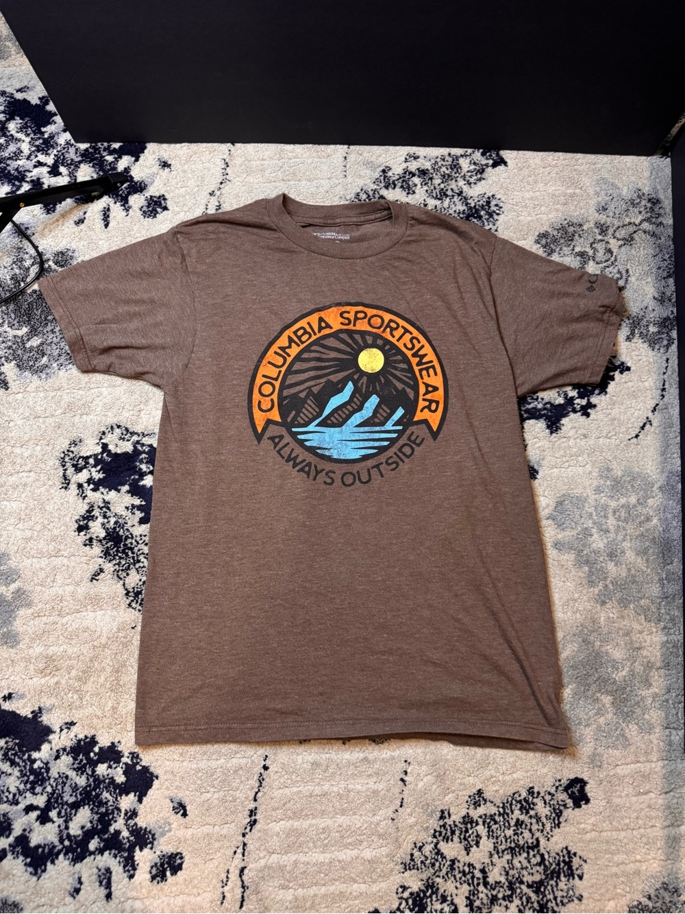 Men's Brown 'Always Outside' Graphic Tee
